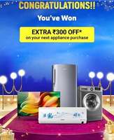 Tap and win 300 off on next TVs and appliances purchase