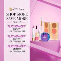 MyGlamm Month End Sale- Buy for Rs 1299/- and Pay only Rs 399/- (Get Flat 70% off)