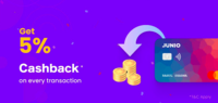 DD Exclusive-  Get 5% Cashback on every payment via Junio Card + Get upto Rs.1000 referral bonus on card order.