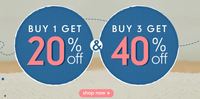 Buy 1 Get 20% Off & Buy 3 Get 40% Off 