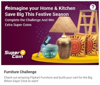 Flipkart Furniture challenge | Win 5 supercoins