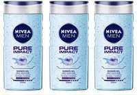 NIVEA Pure Impact Shower Gel - Pack of 3
