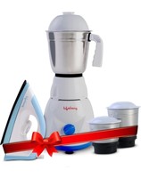 Prebook Lifelong LLCMB02 500 W Mixer Grinder (White, 3 Jars) & 1100 W Dry Iron (White, Blue) Super Combo