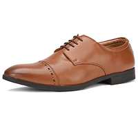 50% OFF : BATA Men's Magnus Toecap Tan Formal Shoes