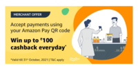 Amazon: Accept Payment & win 5 to 100 cashback everyday