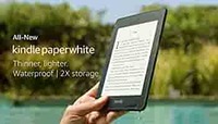 Kindle Paperwhite (10th gen) - with Built-in Light, Waterproof, 8 GB, WiFi