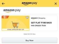 Pay bill in amazon and get a scratch card (reward flat 100 off on shopping of minimum 500 rs on upi)