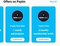 [Loot] Paytm First Membership - Mini 1 month for 3000 point only