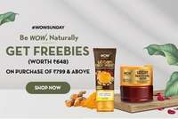 Wow Sunday Get Freebies Worth ₹648 on Shopping of ₹799 & above