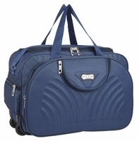 [LD] Fur Jaden Navy Travel Duffel Weekender Bag with 2 Wheels