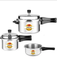 Pigeon Special Combo Pack 2 L, 3L, 5 L Pressure Cooker (Aluminium)