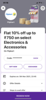 Flipkart electronics Get 10% upto 750  via phonepe voucher 