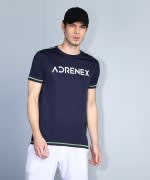 ADRENEX Printed Men Round Neck Blue T 