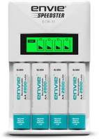 (LOWEST) Envie Speedster ECR-11 + 4xAA 2800 Ni-MH rechargeable Camera Battery Charger  (White)
