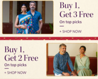 Myntra Buy 1 Get 3 Free & More offers till midnight