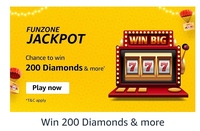 Amazon Diamonds Edition Jackpot Chance To Win 200 diamonds & more 