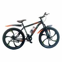 ADDO Bikes Speed-X MAG, 26T, Single Speed, Adult Cycle/City Bike, Height- 5ft 11inch, 2.35 Tyres, Dual Disc Brakes with Bottle and Bottle cage (Black, Ideal for 14+ yrs)