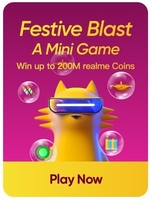 Realme - Festive Blast A Mini Game | Chance to win Realme TV, coupons and realme coins etc.