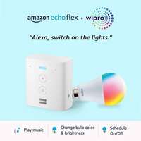 500 Coupon - Echo Flex Combo with Wipro 9W Smart Bulb - Easy Set-Up