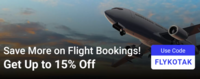 Get 15% (5% unlimited + 10% bank offer) discount on flights on Flipkart using Kotak Bank Credit or Debit cards