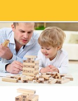 Shopvy Zenga Blocks 54 Pieces Timber Tower Stacking Tumbling Game