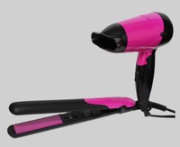 Vega Miss Allure VHSS-04 1200W Hair Dryer and Straightener  (Pink/Black)