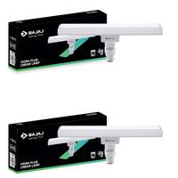 Bajaj Ivora Plus Linear LED Lamp 18W Cool Day Light B22 (Pack of 2, White), Medium (830429-Pk2)