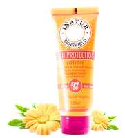 Inatur Sun Protection Lotion SPF 30, Water Resistant, UVA/UVB Protection, Weightless, Broad Spectrum, Vegan, Light-weight, Non sticky, Non-comedogenic, Safe fo Babies