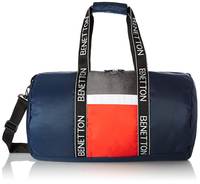 United Colors of Benetton Polyester 50 cms Navy Grey White Red Gym Shoulder Bag (0IP6DFBGMP03I)