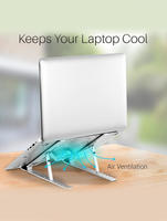 Portronics My Buddy K2 Portable Laptop Stand with 7 Adjustable Level, Ergonomic Design, Multifunctional for All Laptops