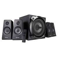 Infinity (JBL) Hardrock 410, 200W Output, 4.1 Channel Multimedia Speaker with Remote, LED Illuminated Subwoofer for Deep Bass, Eco Mode, Bluetooth, USB & AUX connectivity (Black)