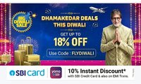 Get 18% (8% upto max 1500 for dom/5000 for intl + 10% bank offer) discount on flights on Flipkart using SBI Credit card offer