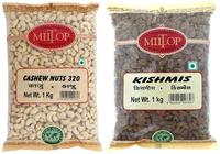 Miltop dry fruits cashew 1 kg , kishmish 1 kg 