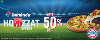 Dominos | Get 50% off Upto ₹100 + Additional cashback offers