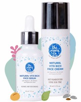 The Moms Co. Natural Vita Rich Daily Face Cream (50 ml) & Face Serum (30 ml) l Reduce Pigmentation, Dark Spots & Blemishes l Brighten with Vitamins C, B3, B5 & E and Hyaluronic Acid