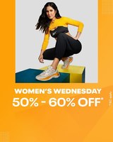 Reebok Women's Wednesday 50-60% Off + Extra 10% Off On Min Prepaid Order Of 1000