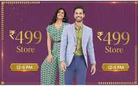 Myntra Flash Deal - Everything for Flat Rs.499 (12-5PM) | Up to 70% Off