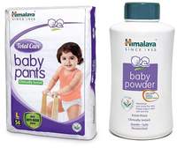 Himalaya Baby Powder, 700g & Himalaya Total Care Baby Pants Diapers, Large, 54 Count