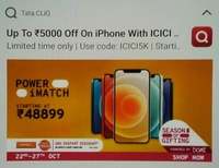 Tatacliq | Up to 5000 Off on iPhone Starting at 48,899 with ICICI Credit Card [22nd - 27th Oct]