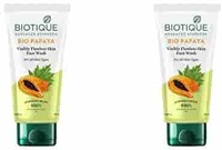 Biotique Bio Papaya Visibly Flawless Skin Face Wash, Pack of 2, 200 ml (2 x 100 ml) + 10% Coupon.