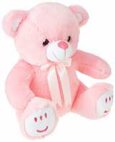 Amazon Brand - Jam & Honey Pink Teddy 33 cm