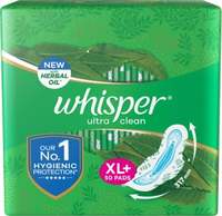 45% Off : Whisper Ultra Clean XL+ Sanitary Pad  (Pack of 50)