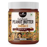 Neuherbs Dark Chocolate Peanut Butter Creamy with the Power of Omega-3, Gluten free, Non-GMO | 19g Protein - 400 G (Chocolate Flavour)