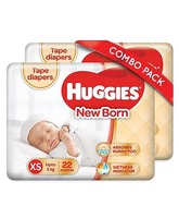 Huggies Taped Diapers For New Born Pack Of 2 - 44 Pieces