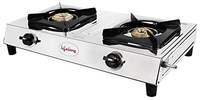 Lifelong LLGS99 Stainless Steel 2 Burner Gas Stove, ISI Certified, Manual Ignition, Silver
