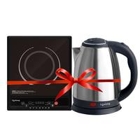 Lifelong LLICEK01 Induction Cooktop 2000 W 7 with Electric Kettle 1.5 Litre 1500W for Boiling Water, Soup (Silver) Combo