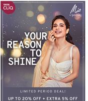 Limited Period Deal - Get Up to 20% Off + Up to 5% Off + 10% Up to Rs.3000 On Axis Bank Card on Mia (Tanishq) Jewellery