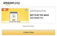 Amazon Scan & Pay Get Flat Rs 25 cashback on min of Rs 25