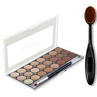 MArs Contour Bronze Highlight Palette Concealer with Oval Application Brush (Set of 2)

