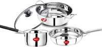 Pigeon Special Stainless Steel Gift Set with Kadai, Fry Pan and Saucepan Induction Bottom Cookware Set  (Stainless Steel, 3 - Piece)